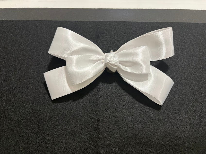 Elegant White Satin Bow